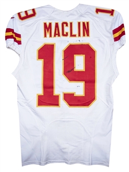 2015-16 Jeremy Maclin AFC Playoff Game Used Kansas City Chiefs Road Jersey Photo Matched To 1/9/2016 